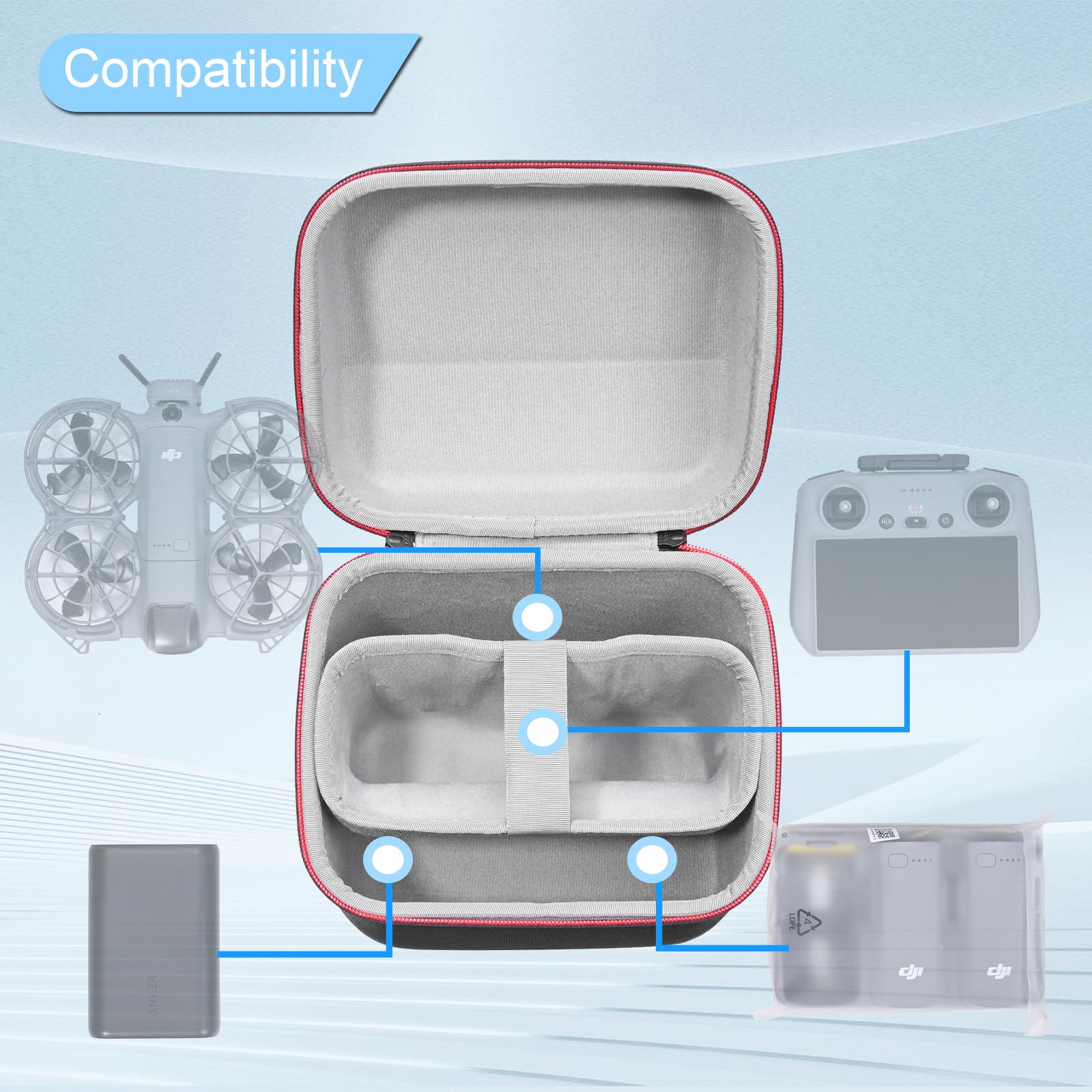 Portable Case for DJI Neo 2 Fl - Drone Battery Bag review and price
